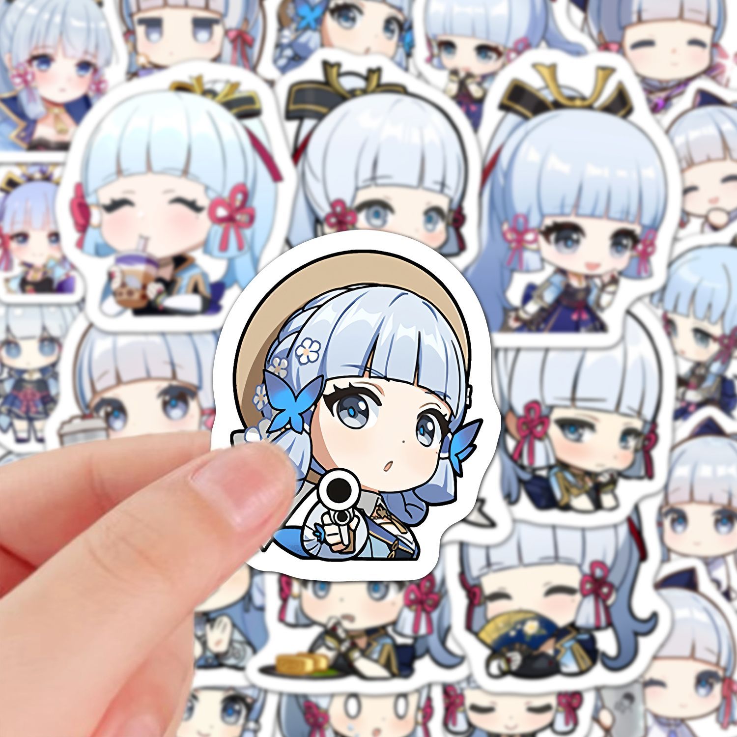 Laptop Original Accessories - Kamisato Ayaka 60Pcs Genshin Impact Anime