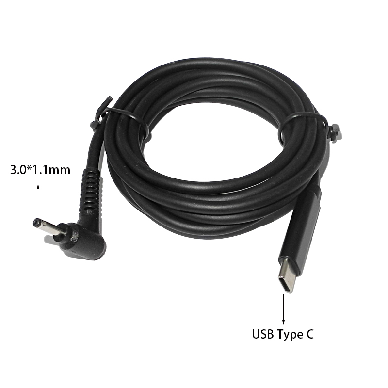 Laptop Lock Cable - USB Type C to DC 3.0x1.1mm