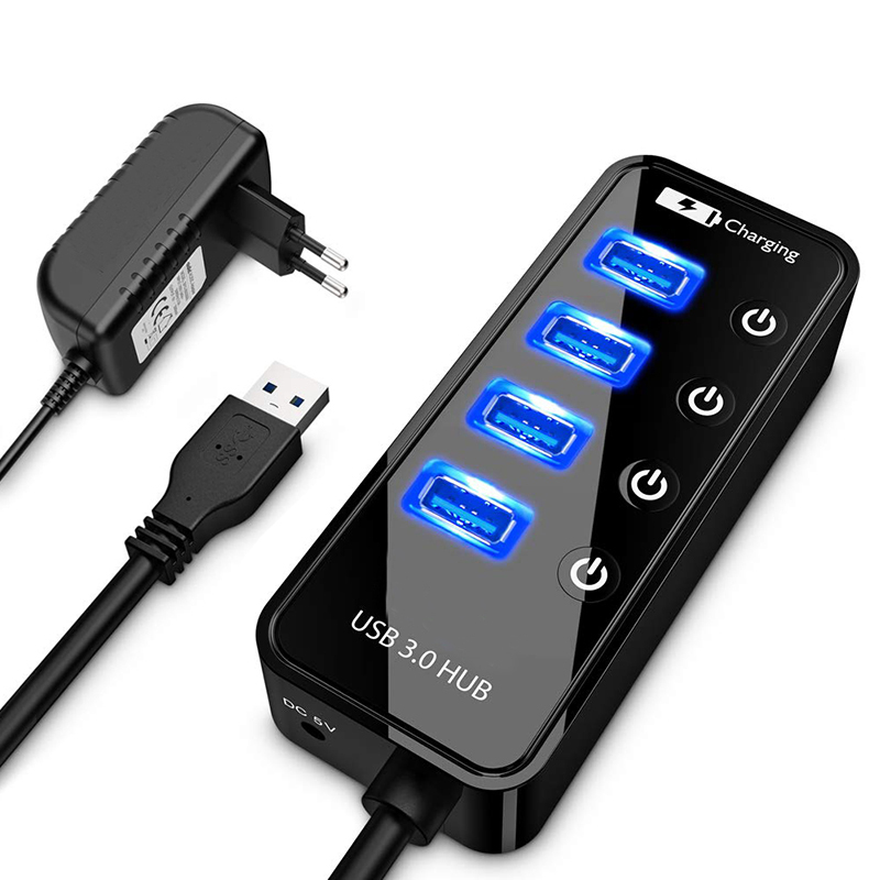 Laptop Lock Cable - USB HUB 3.0 4 Port Smart