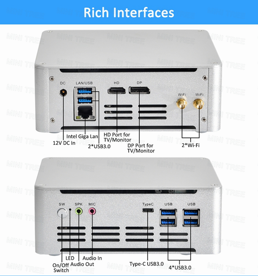 Intel Cpu Core I5 - Win11 Mini PC Cube 13Th Gen