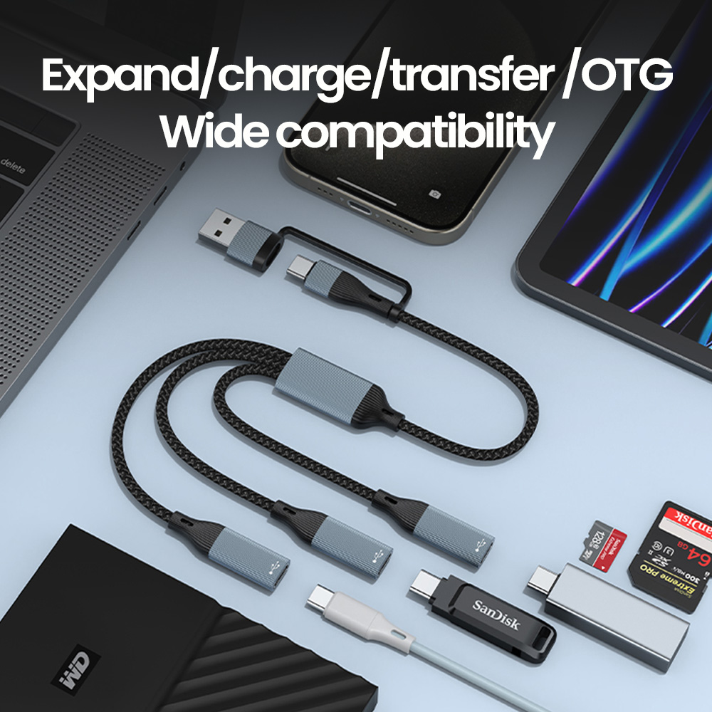 3 in 1 Type C Hub USB Hub USB  - огляд і ціна Laptop Lock Cable
