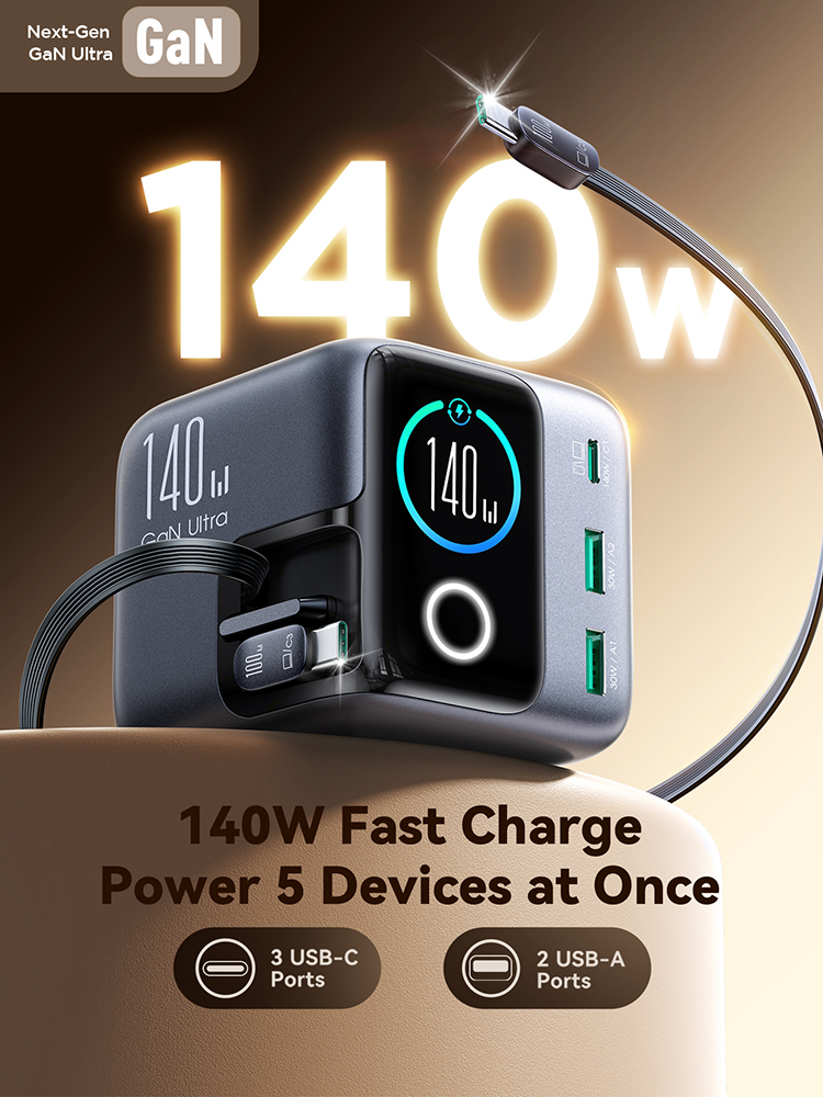 Joyroom 140W GaN Desktop Charg - огляд і ціна Laptop Lock Cable