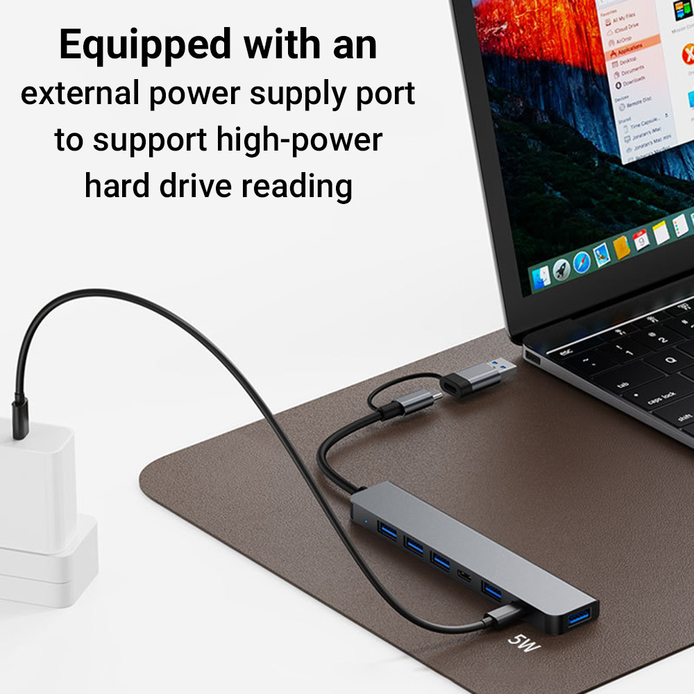 7-in-1 Dual-Head USB-C&USB Doc - огляд і ціна Laptop Accessories That You Need