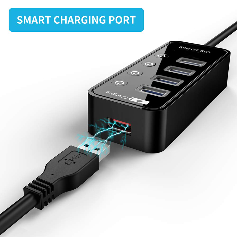 USB HUB 3.0 4 Port Smart Phone - огляд і ціна Laptop Lock Cable