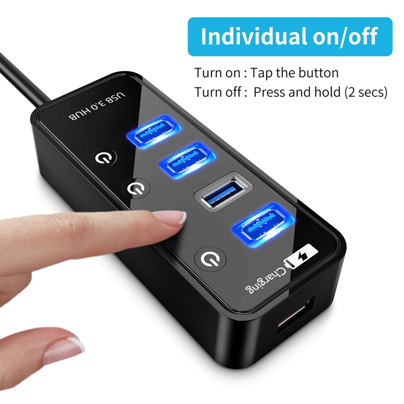 USB HUB 3.0 4 Port Smart Phone - огляд і ціна Laptop Lock Cable