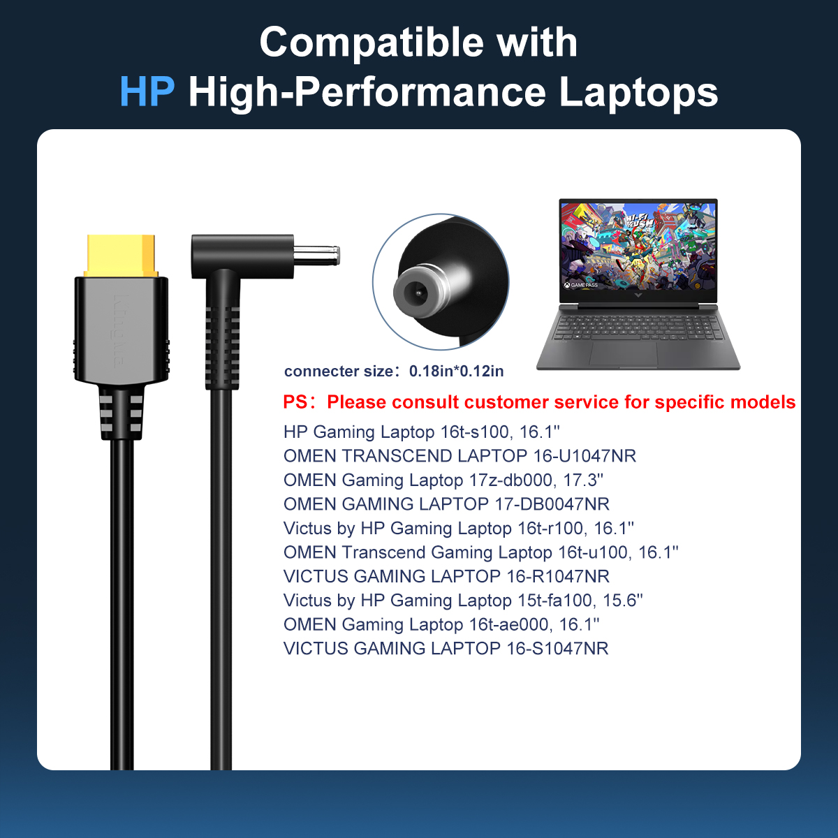 260W Charger For HP Omen 17 16 - огляд і ціна Laptop Accessories Hp